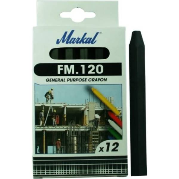 Восковой промышленный мелок Markal FM.120 универсальный, чёрный 44010600 универсальный промышленный восковой мелок markal
