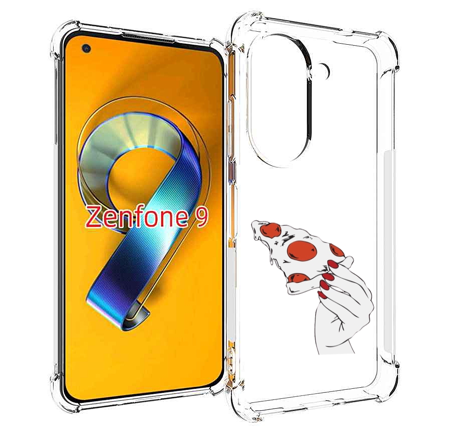 Чехол MyPads белая-пицца для Asus Zenfone 9 (AI2202)