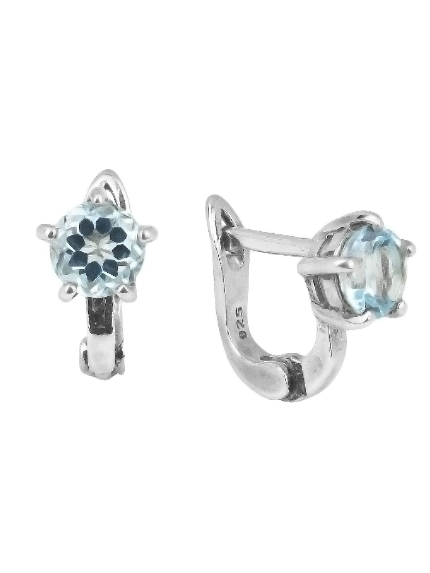 

Серьги из серебра с топазом Марказит HE0754, HE0754_топаз