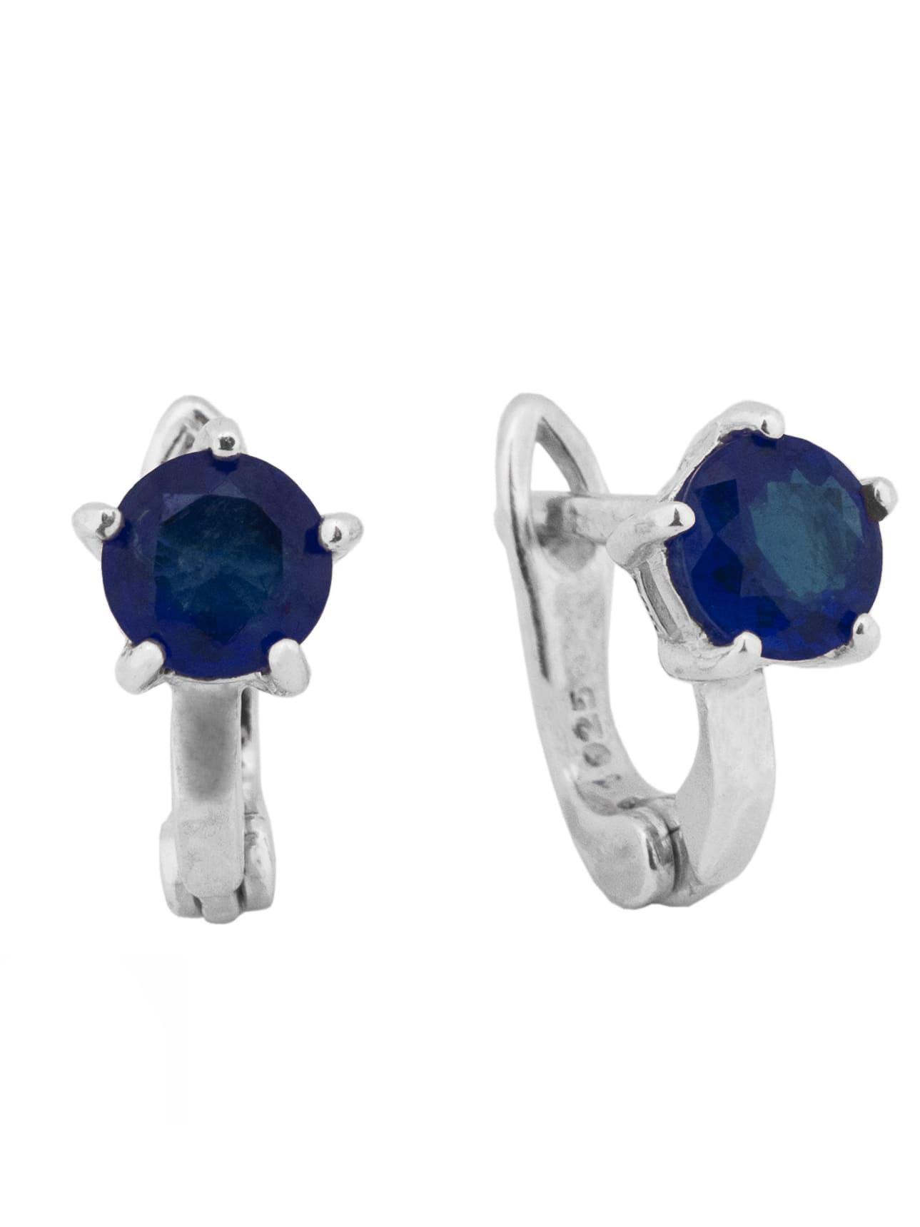 

Серьги из серебра с корундом Марказит HE0754, HE0754_корунд синий