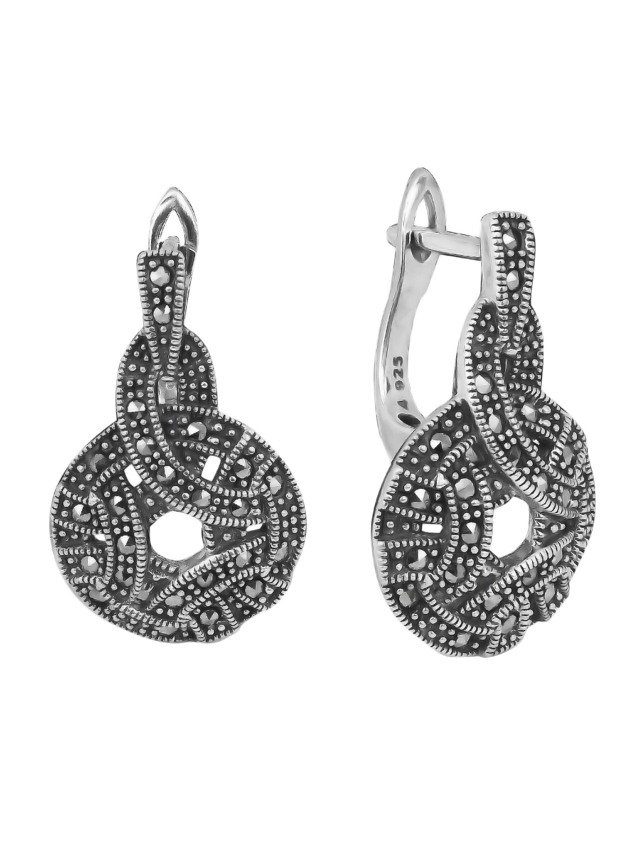 

Серьги из серебра с марказитом Марказит HE0847, HE0847_марказит