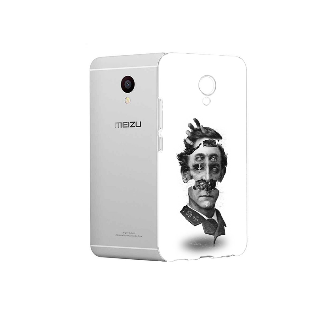 

Чехол MyPads Tocco для Meizu M3 страшное лицо абстракция (PT46043.81.628), Прозрачный, Tocco