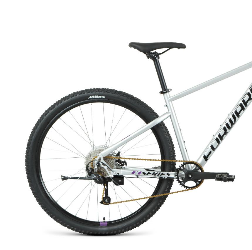 Велосипед горный 29 Forward Sporting 29 XX disc 2021 года рама 17 серебристо-фиолетовый 3649000₽