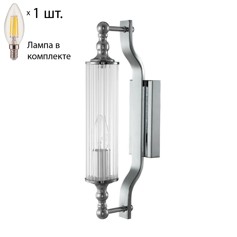 

Бра Crystal Lux с лампочкой TOMAS AP1 CHROME+Lamps E14 Свеча