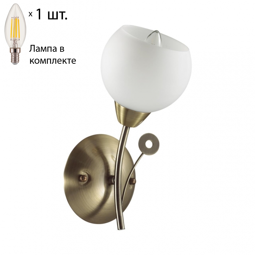 

Бра Lumion Tula с лампочкой 5265/1W+Lamps E14 Свеча