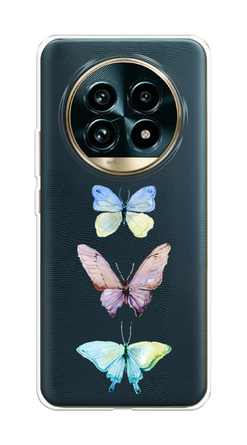 

Чехол на Realme 13 Pro+/13 Pro "Акварельные бабочки", Бирюзовый;розовый, 2518150-1