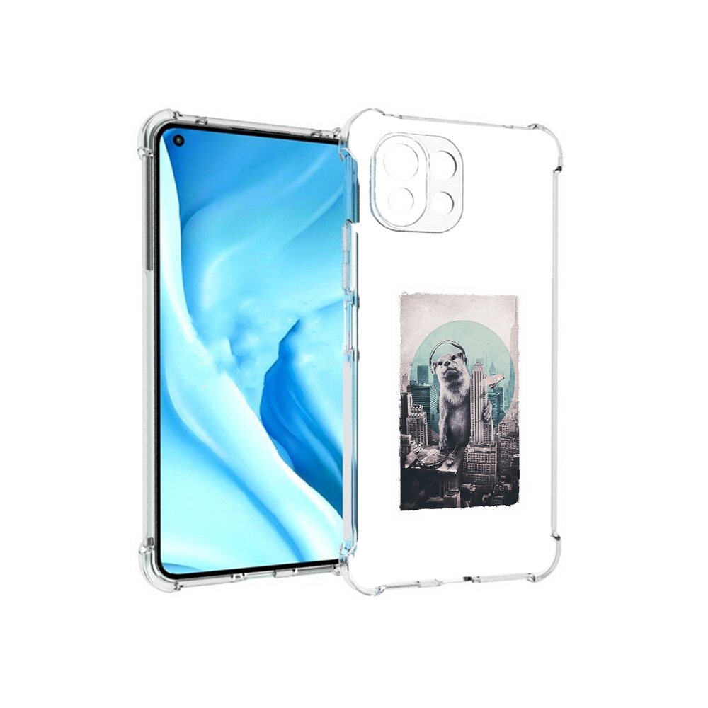 Чехол MyPads Tocco для Xiaomi Mi 11 Lite выдра в городе (PT159462.256.283)