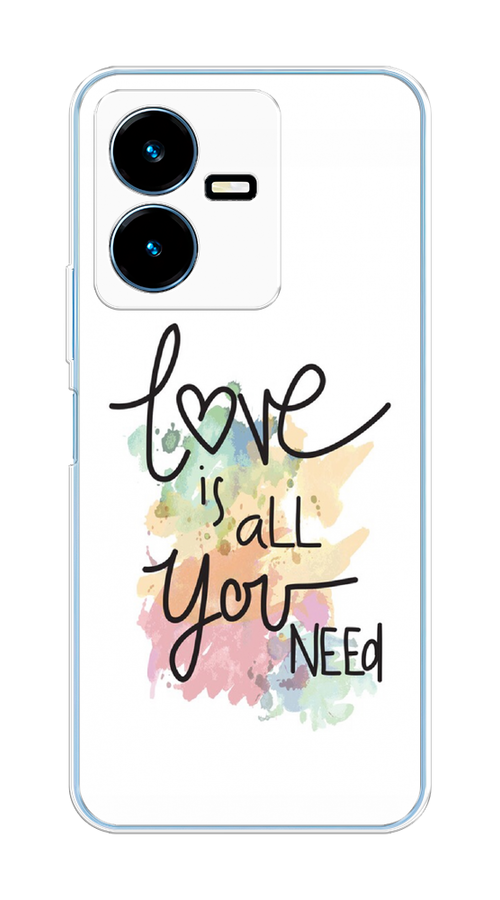

Чехол на Vivo Y22 "Love is all you need", Белый;черный;зеленый, 267550-1