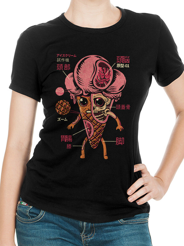 

Футболка женская Dream Shirts Анатомия Мороженки черная S, Анатомия Мороженки