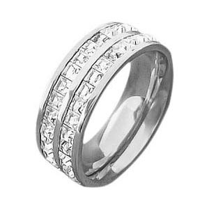 

Кольцо из стали с фианитом р. 16.5 Nouvelle mode RZ22005B-1, RZ22005B-1