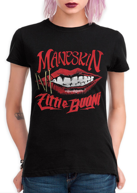 

Футболка женская Dream Shirts Maneskin черная 3XL, Maneskin