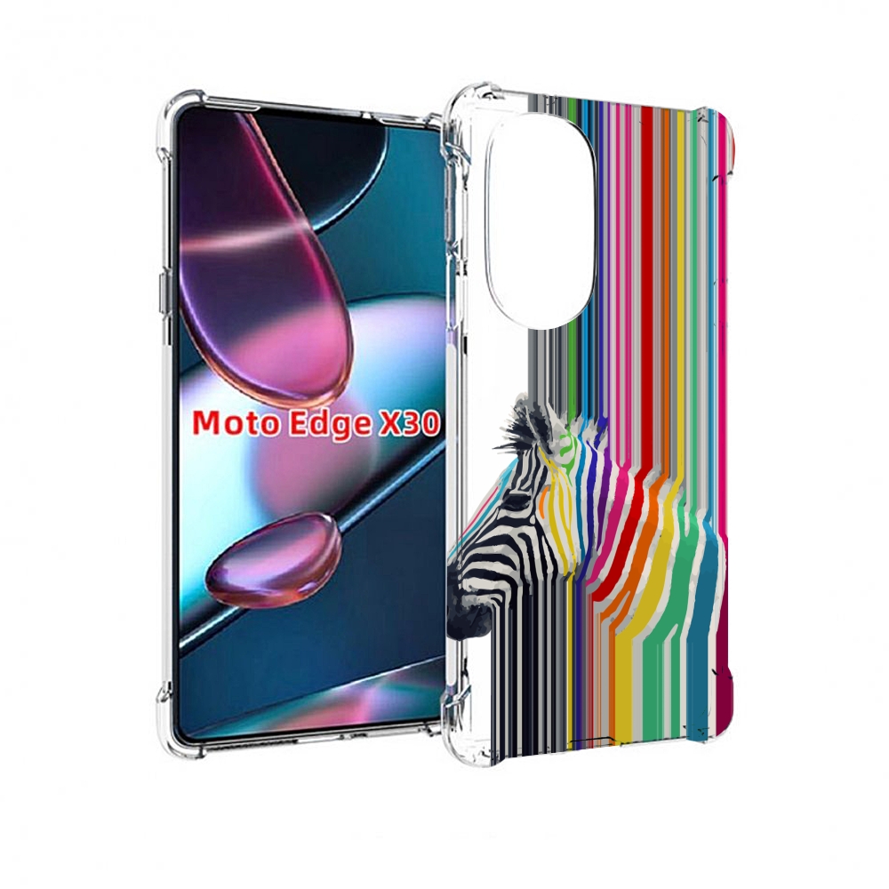 

Чехол MyPads радужная зебра для Motorola Moto Edge X30, Прозрачный, Tocco