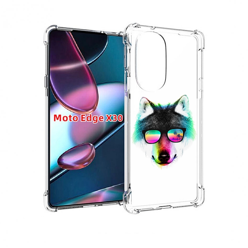 

Чехол MyPads радужный волк для Motorola Moto Edge X30, Прозрачный, Tocco