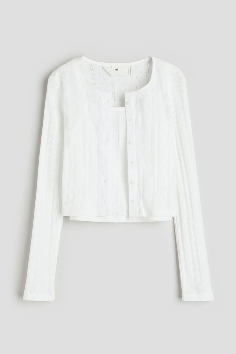

Кардиган детский H&M 1217390, белый, 170, 1217390