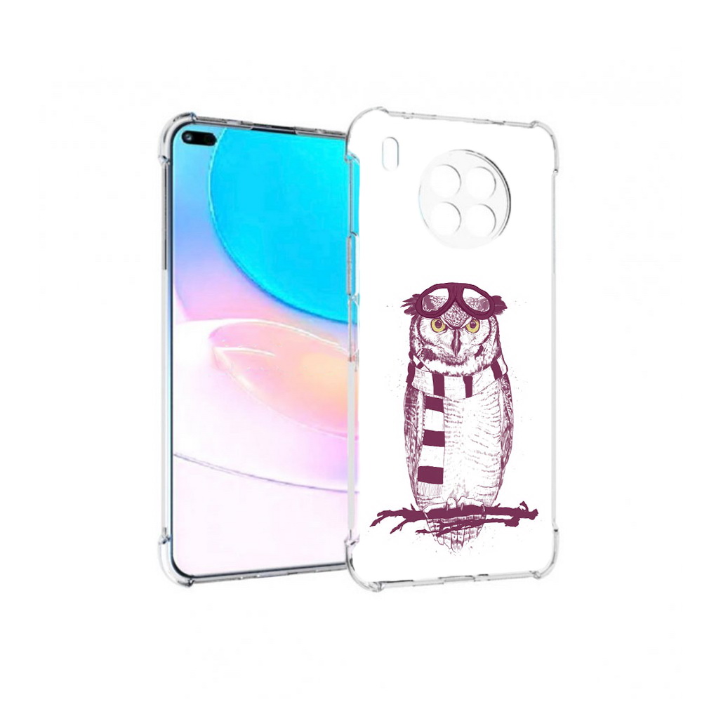 

Чехол задняя-панель-накладка-бампер MyPads сова-летчик для Huawei Nova 8i, Прозрачный, Tocco