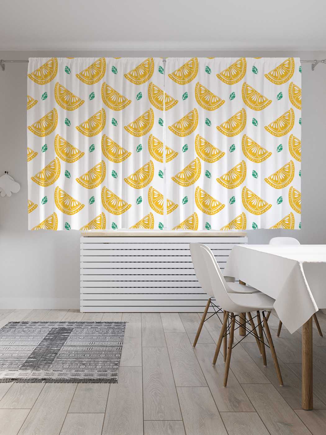 фото Шторы joyarty с фотопечатью "солнечные дольки" из сатена, 290х180 см