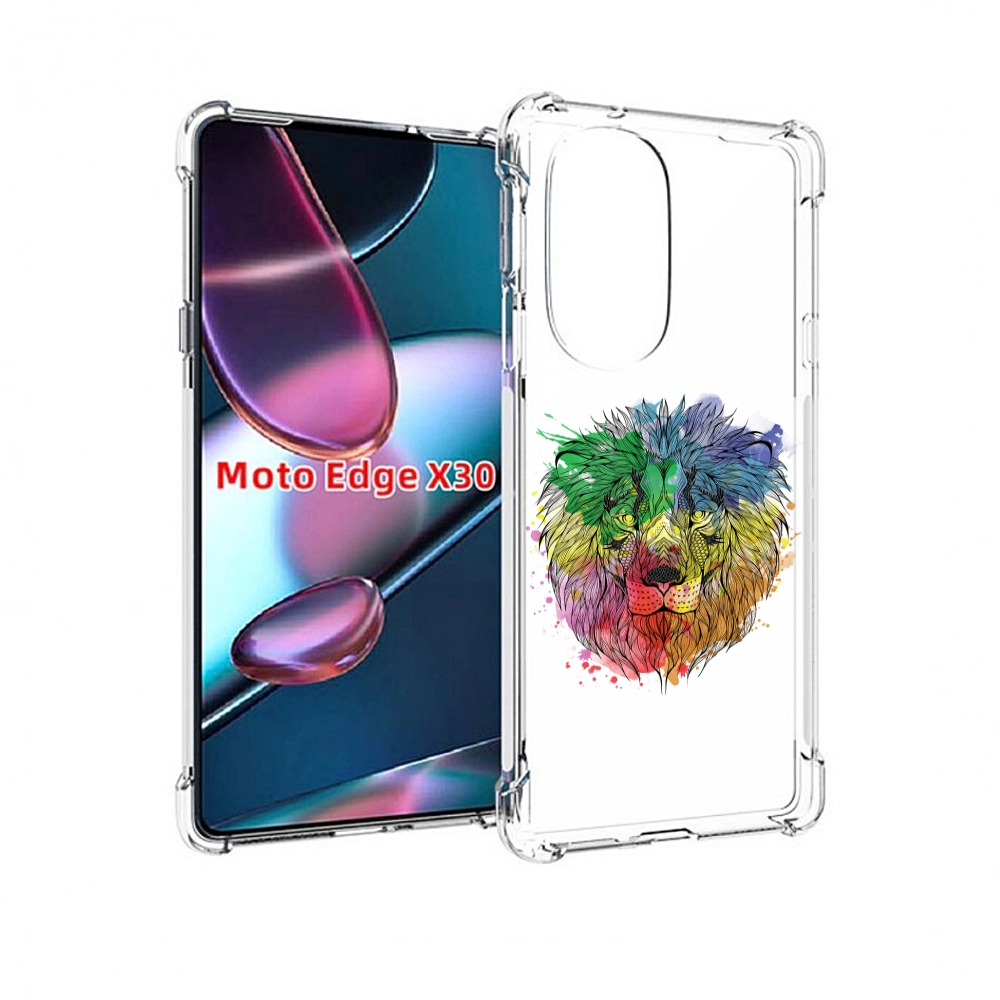 

Чехол MyPads разноцветный гордый лев для Motorola Moto Edge X30, Прозрачный, Tocco