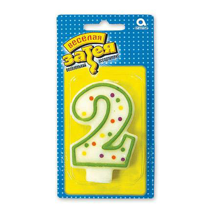 

Свеча цифра 2 Веселая Затея 7,6 см