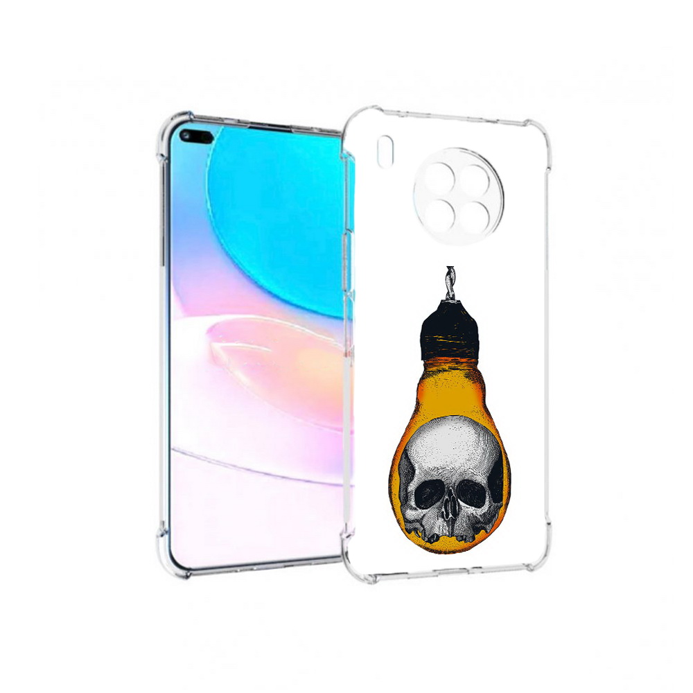 

Чехол задняя-панель-накладка-бампер MyPads череп в лампочке для Huawei Nova 8i, Прозрачный, Tocco