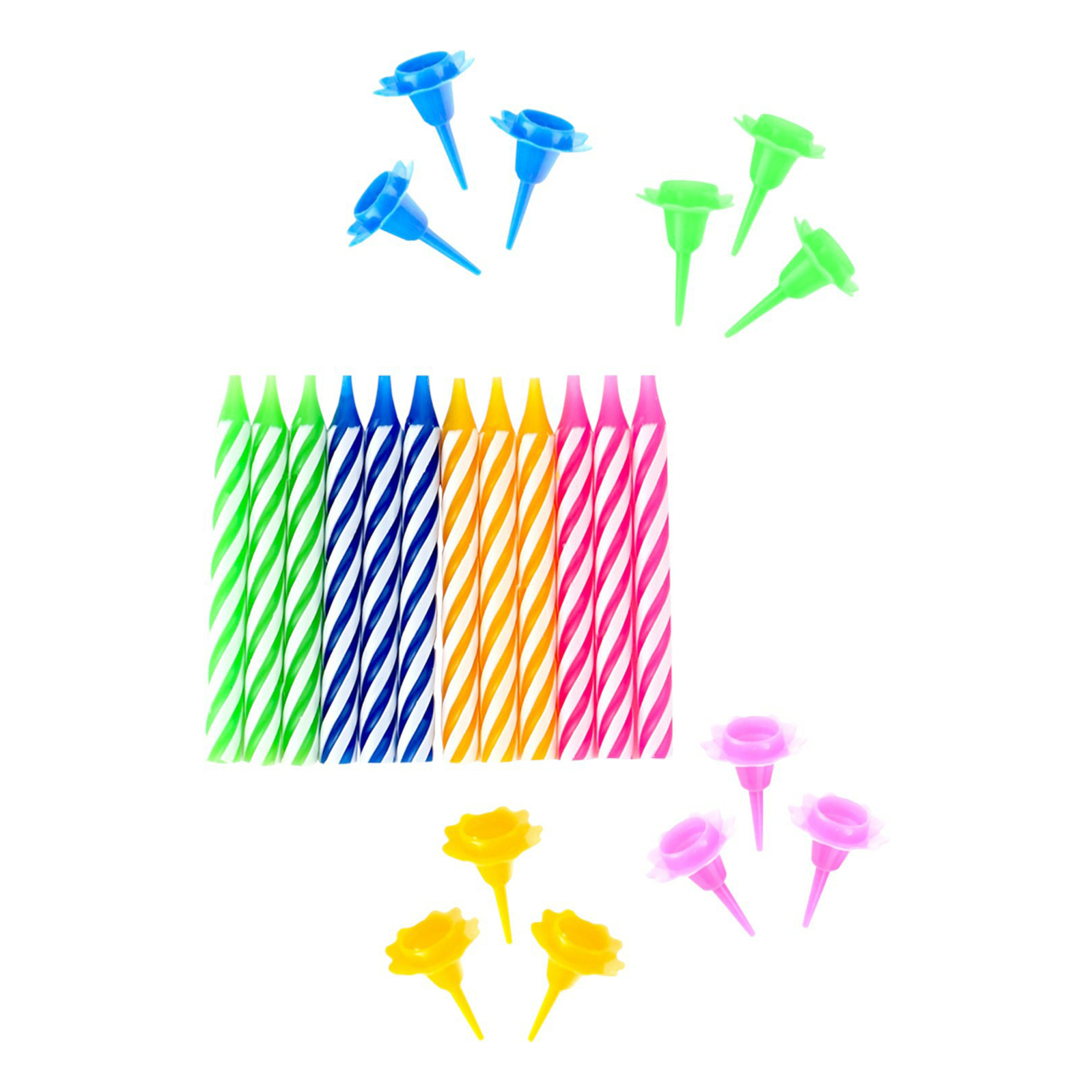 

Свечи праздничные Colors 6,5 см 12 шт, Разноцветный