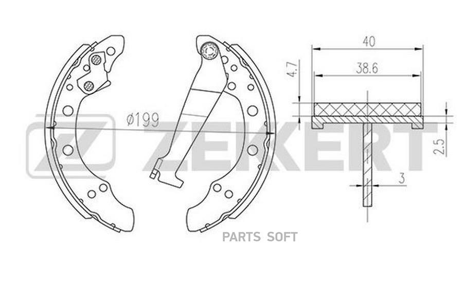 

Тормозные колодки ZEKKERT BK4075