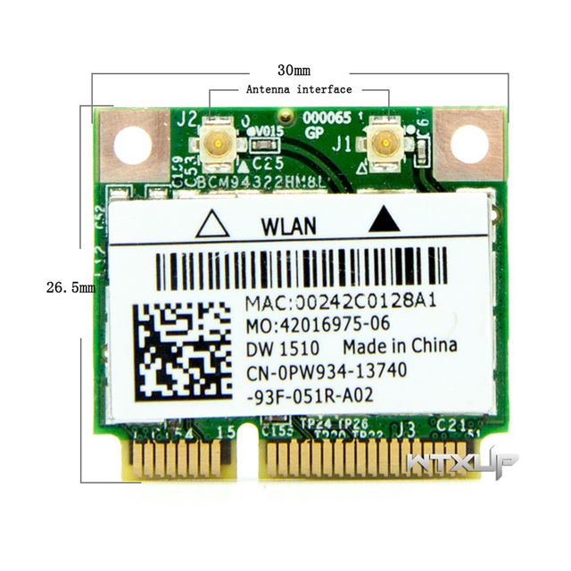 

Приемник Wi-Fi NoBrand для компьютера Mini PCI-e, Зеленый;белый