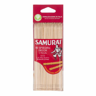 Шпажки Samurai деревянные березовые 80 шт