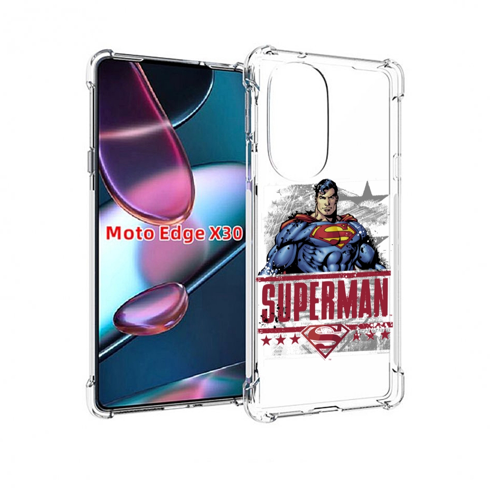 

Чехол MyPads рисунок супермен для Motorola Moto Edge X30, Прозрачный, Tocco