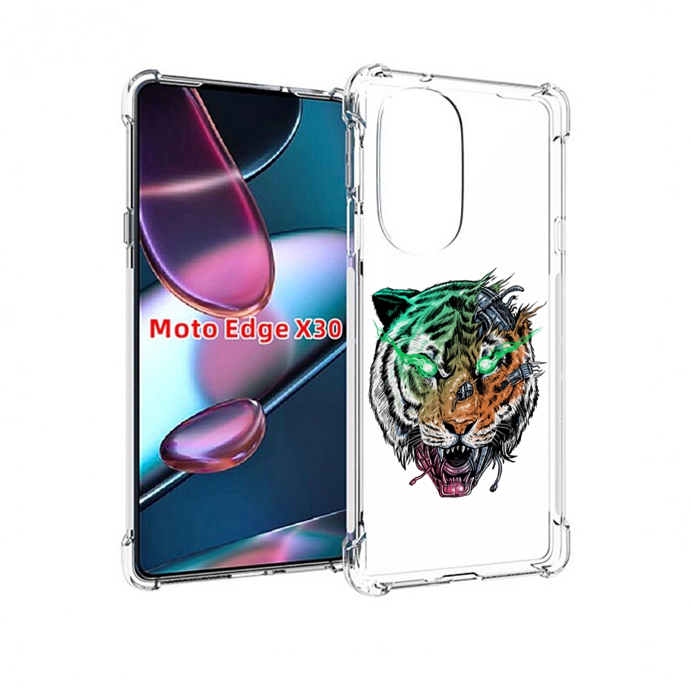 

Чехол MyPads робо-тигр для Motorola Moto Edge X30, Прозрачный, Tocco