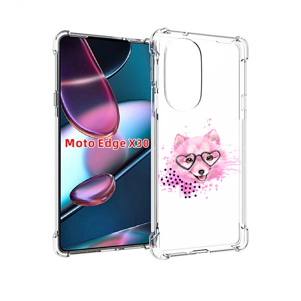 

Чехол MyPads розовый волченок для Motorola Moto Edge X30, Прозрачный, Tocco
