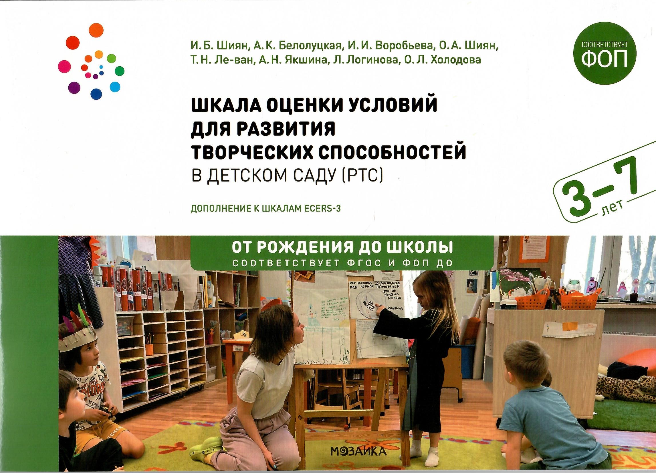 

Шкала оценки условий для развития творческих способностей в детском саду