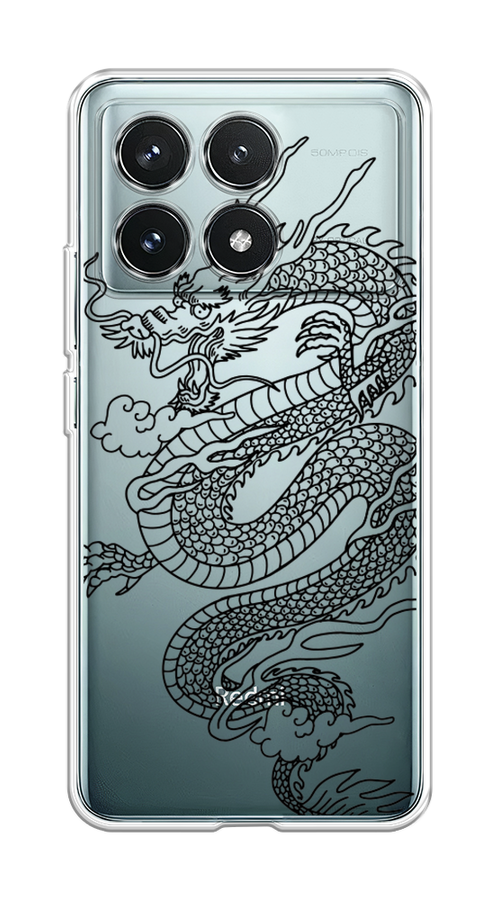 

Чехол на Xiaomi Redmi K70 5G "Большой китайский дракон", Черный;серый, 320850-1