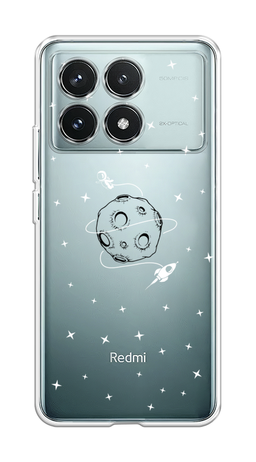 

Чехол на Xiaomi Redmi K70 5G "Полет вокруг луны", Белый;серый;черный, 320850-1