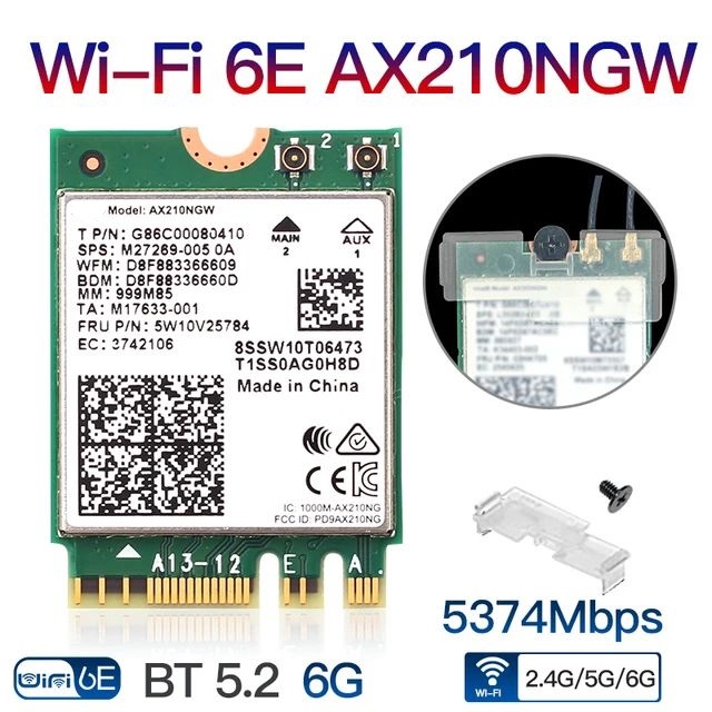 

Приемник Wi-Fi NoBrand 6E AX210NGW