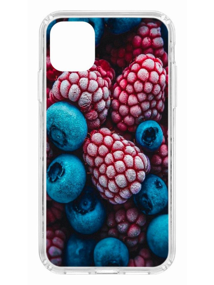 фото Противоударный чехол для apple iphone 11 кruче print fresh berries прозрачный с рисунком