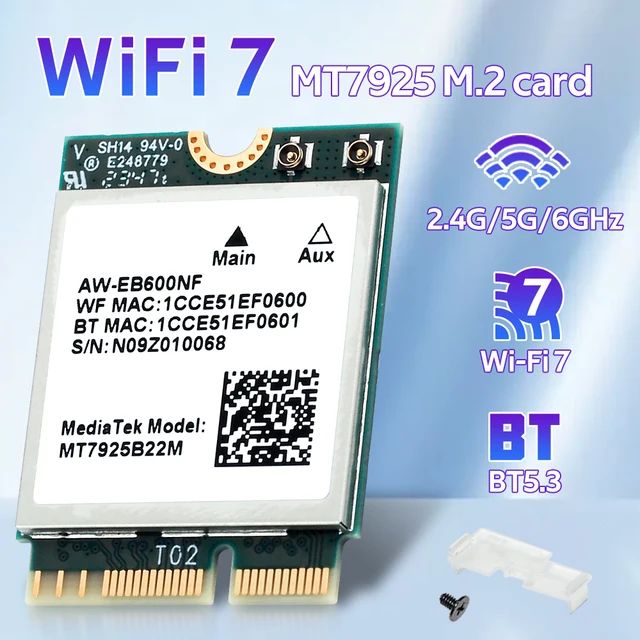 

Приемник Wi-Fi NoBrand для компьютера M.2 802.11ax, Зеленый;белый