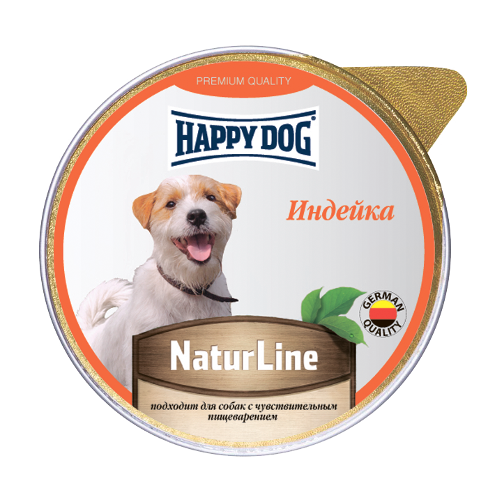 фото Влажный корм для собак happy dog nature line, индейка, 10шт, 125г