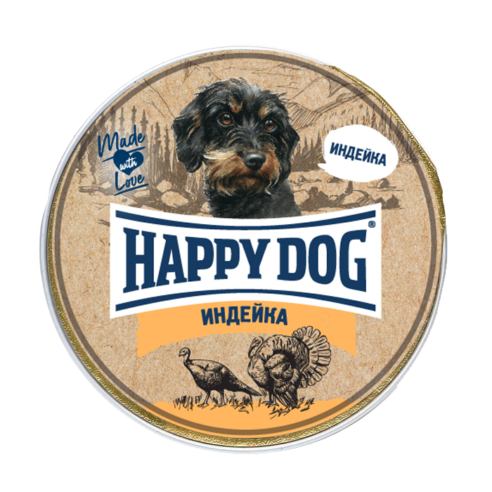 фото Влажный корм для собак happy dog nature line, индейка, 10шт по 125г