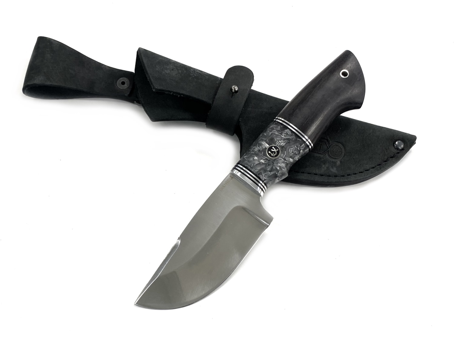 Нож Lemax Шкуросъемный, сталь 110Х18, черный граб