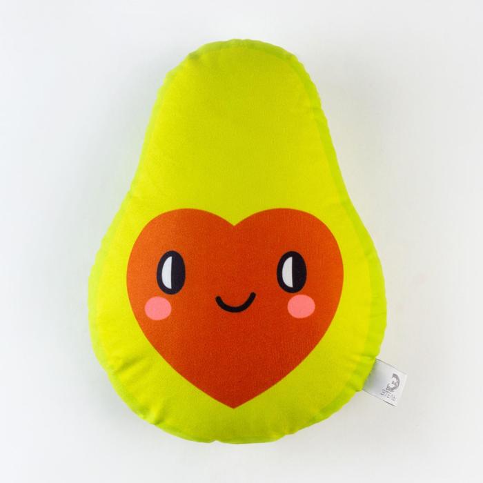 фото Этель подушка декоративная этель "сердце авокадо" 32х40 см, велюр, 100% п/э