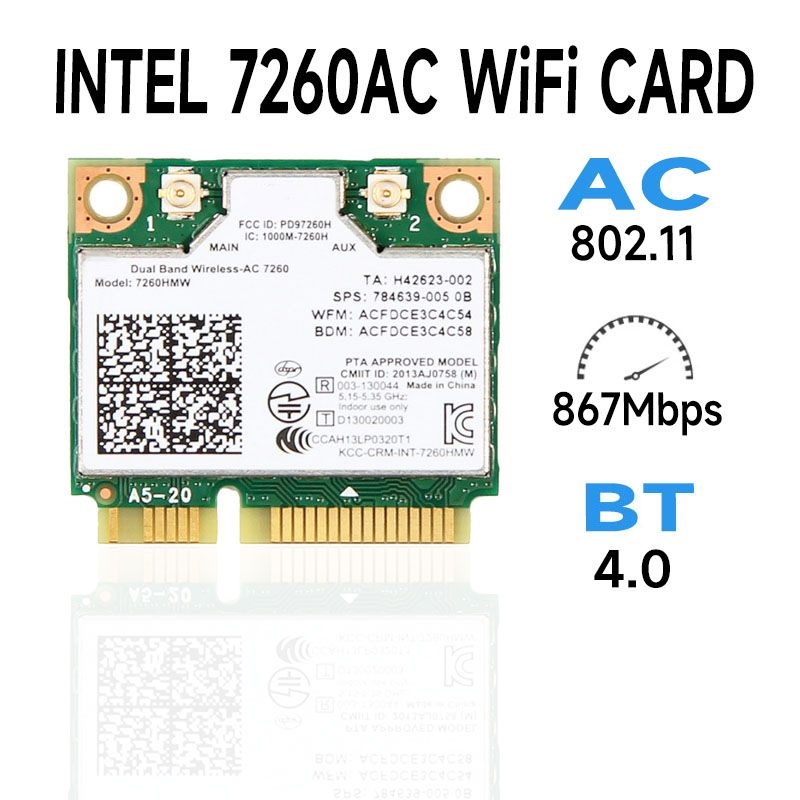 

Приемник Wi-Fi NoBrand Mini PCI-e 802.11ac, Зеленый;белый
