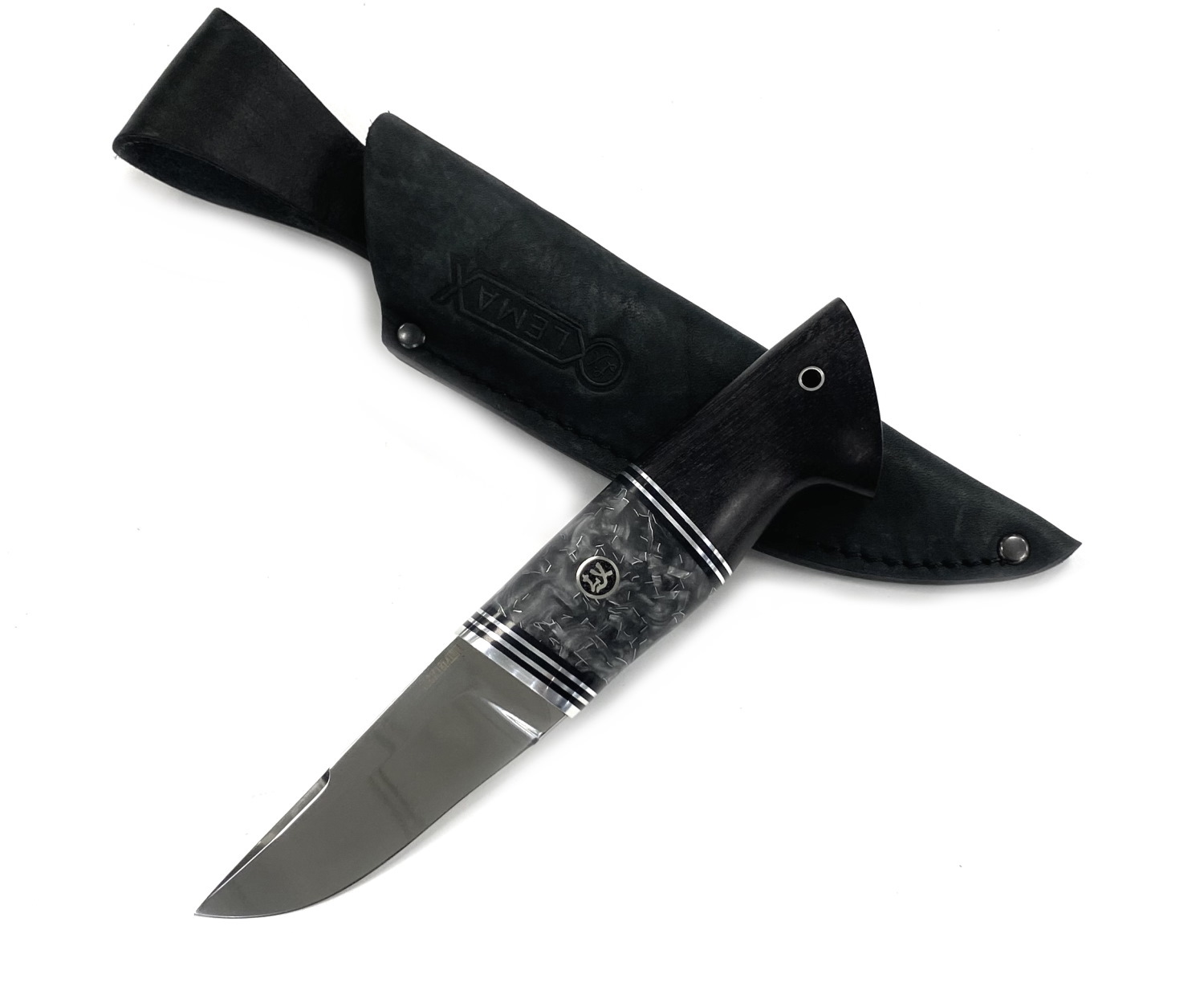 Нож Lemax Засапожный малый, сталь 110Х18, черный граб,акрил