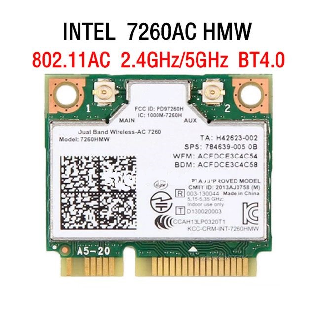 

Приемник Wi-Fi NoBrand 867M + 4.0BT - AC7260HMW