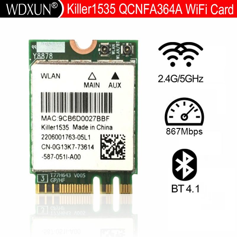 

Приемник Wi-Fi NoBrand для компьютера M.2 802.11ac, Зеленый;белый