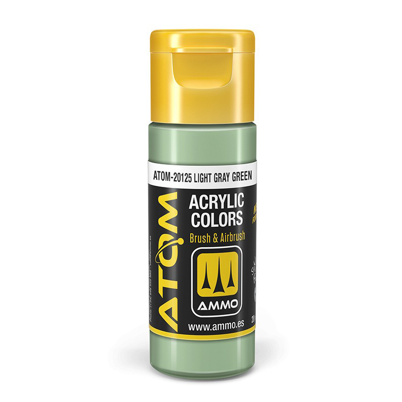 

Акриловая краска Ammo Mig Atom Color Светло-серо-зелёный Light Gray Green ATOM20125