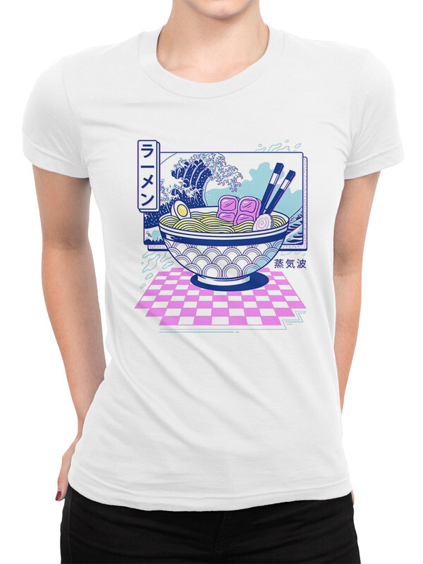 

Футболка женская Dream Shirts Вейпорвейв Волна в Канагаве белая XL, Вейпорвейв Волна в Канагаве