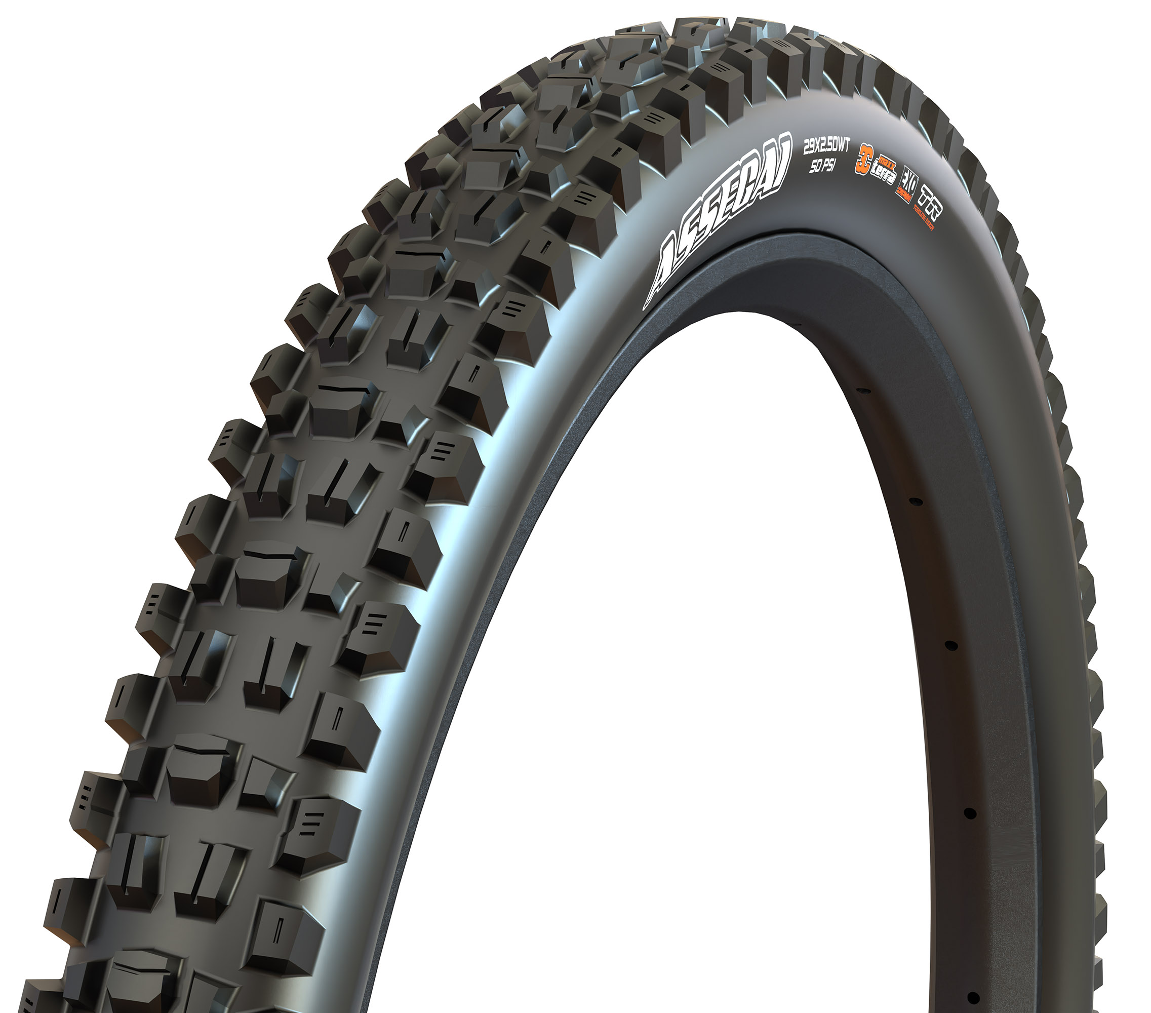 

Покрышка Maxxis Assegai 29x2.5WT TPI 60 кевлар 3CT/EXO+/TR (ETB00172500), Черный