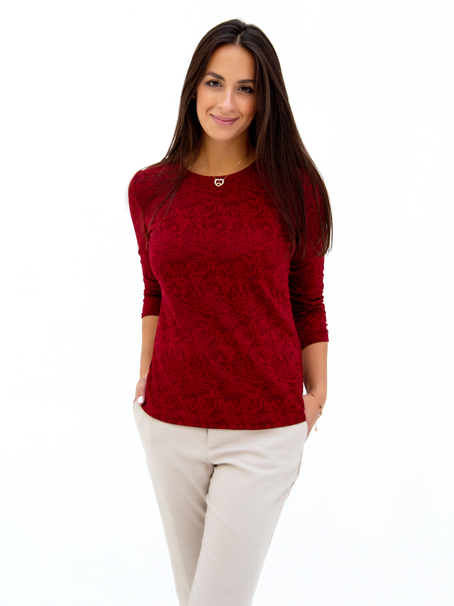 

Джемпер женский RAPOSA 110 красный 44 RU, 110