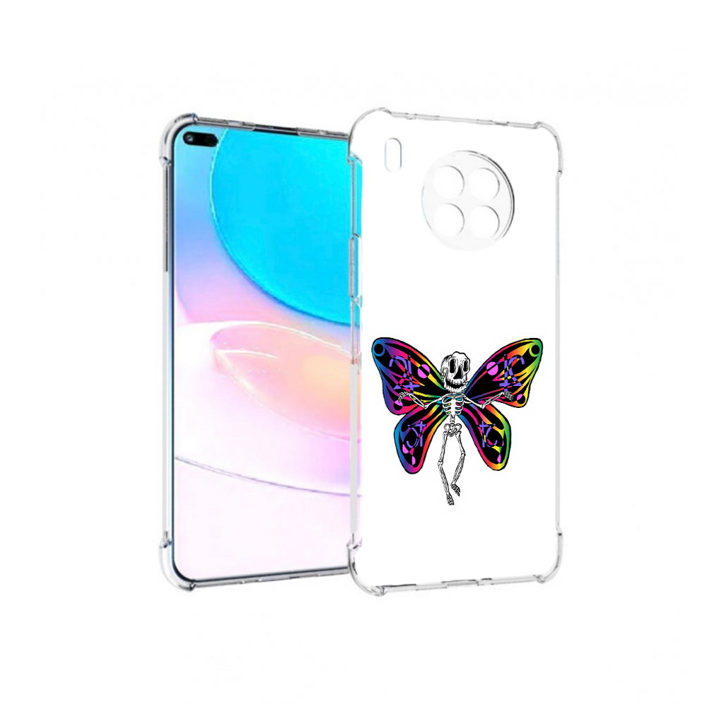 

Чехол задняя-панель-накладка-бампер MyPads эффект бабочки для Huawei Nova 8i, Прозрачный, Tocco