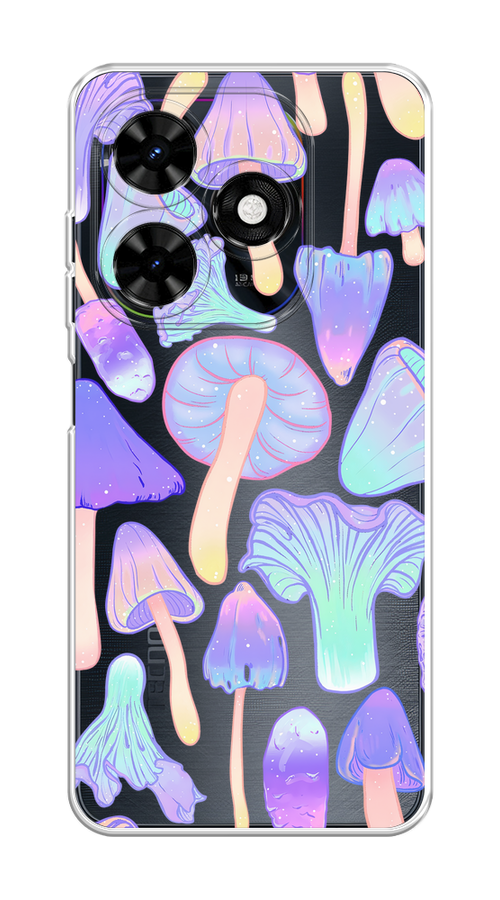 

Чехол на Tecno Spark Go 2024/Spark 20C "Пастельные грибы", Фиолетовый;голубой, 304950-1